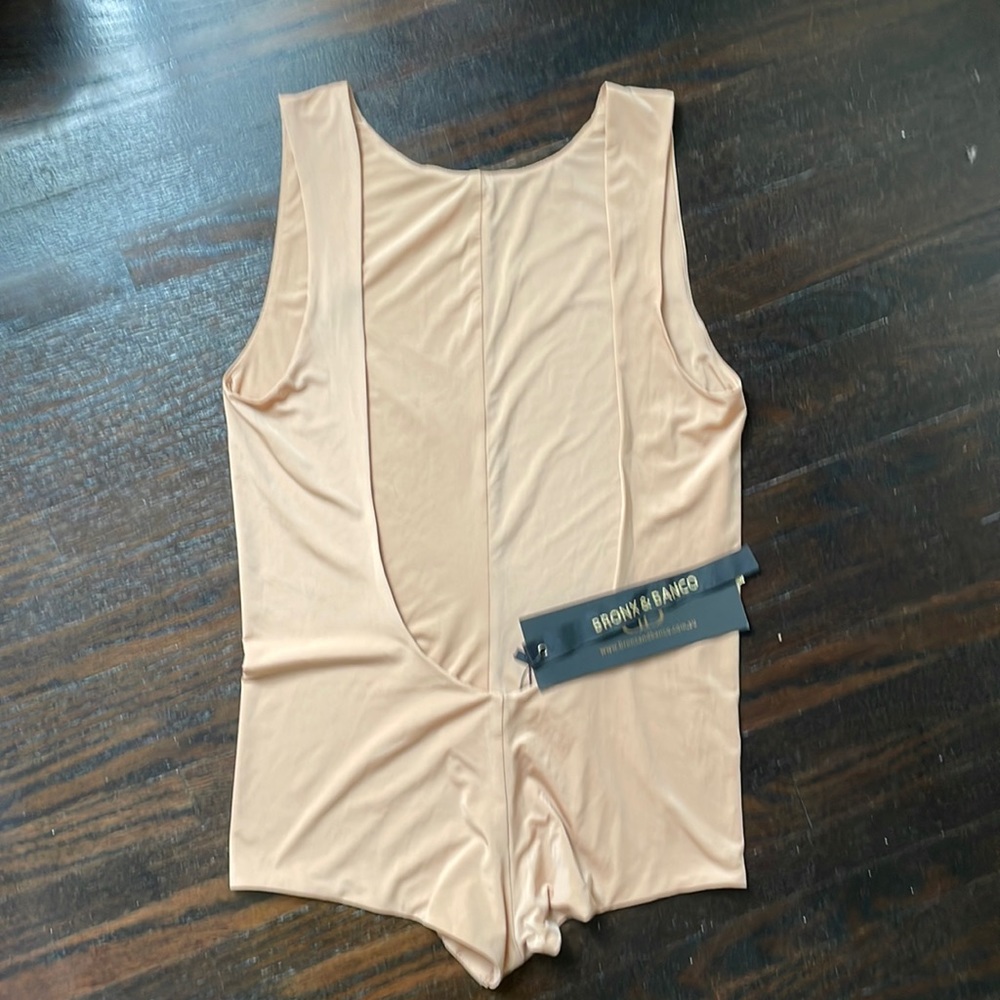 Bronx and Banco - Open Back Bodysuit - Nude - NWT